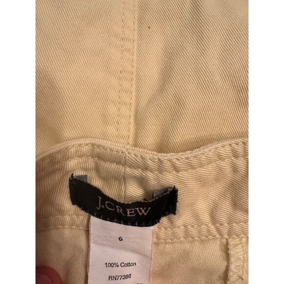 J. Crew Women's Yellow Lizard Embroidered Skirt 100% Cotton Size 6 - Picture 3 of 4